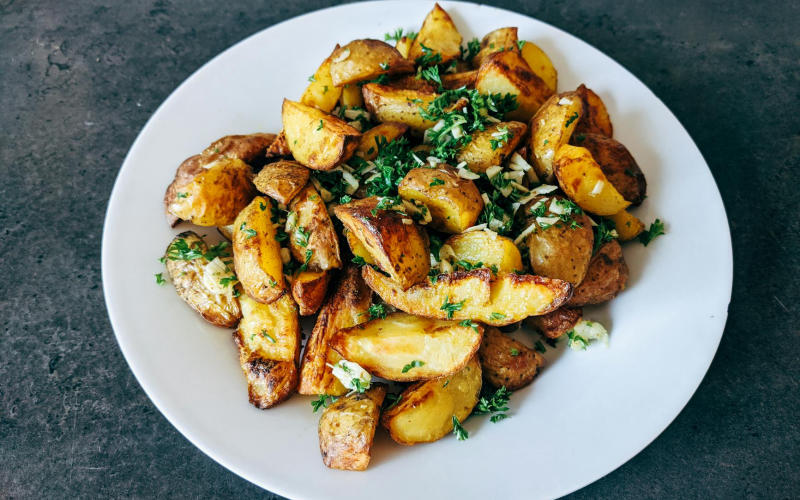 Crispy Roasted Potatoes with Mustard Glaze (Easy Oven Recipe)